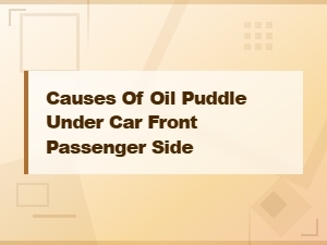 Causes of Oil Puddle Under Car Front Passenger Side