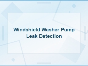 How to Detect a Windshield Washer Pump